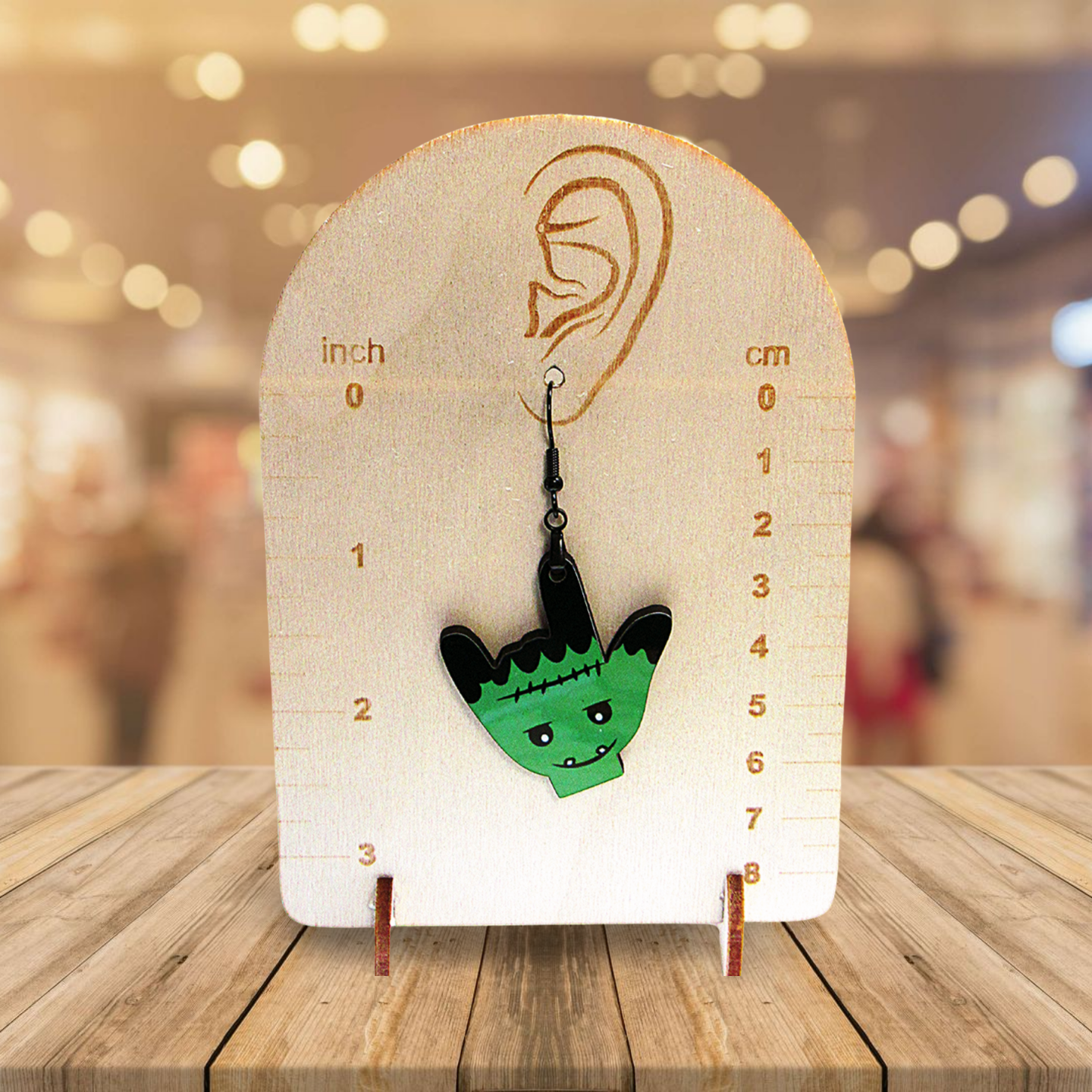 ASL Shaped Sublimated Earring
