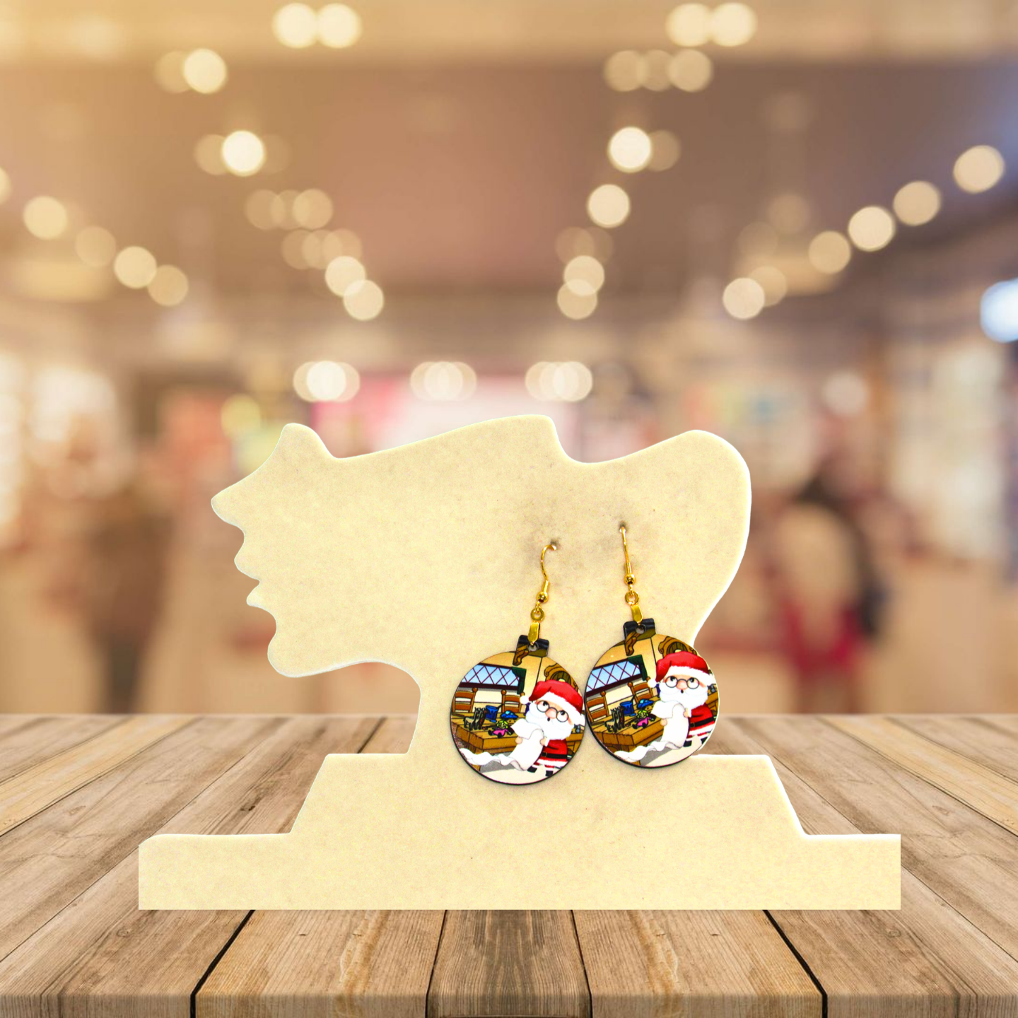 Ornament Shaped Sublimated Earrings