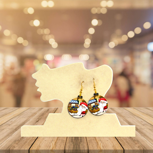 Ornament Shaped Sublimated Earrings