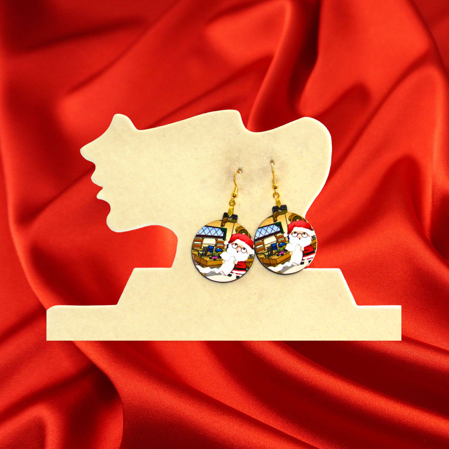 Ornament Shaped Sublimated Earrings