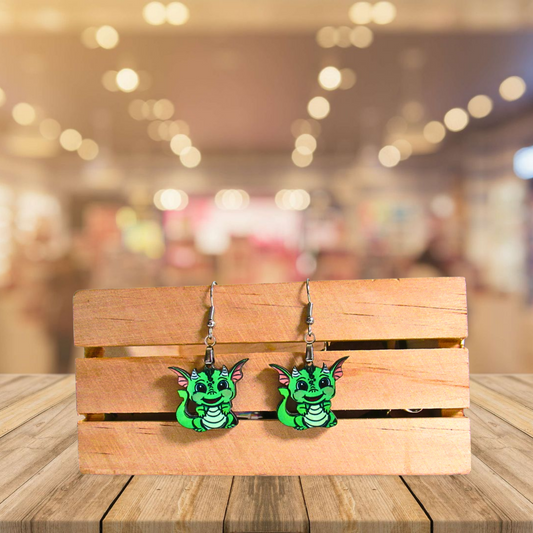 Dragon Shaped Sublimated Earrings