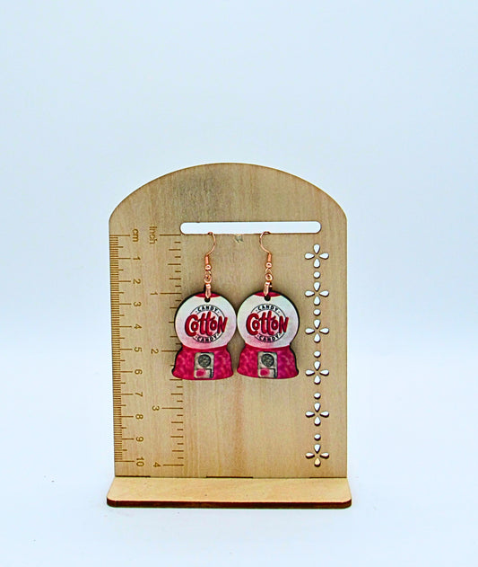 MDF-Snow Globe Shaped Sublimated Earrings 1.5 inch (Food)