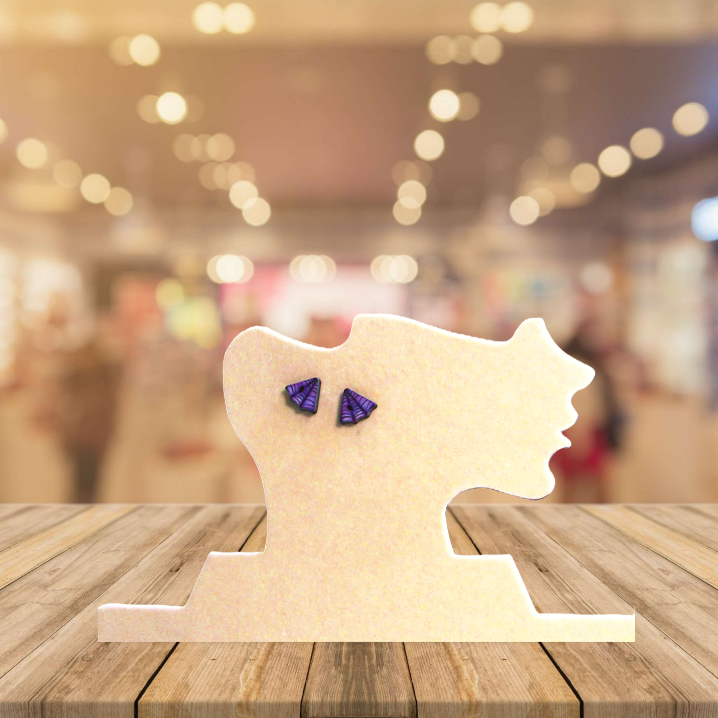 Spider Web Shaped Sublimated Stud Earrings