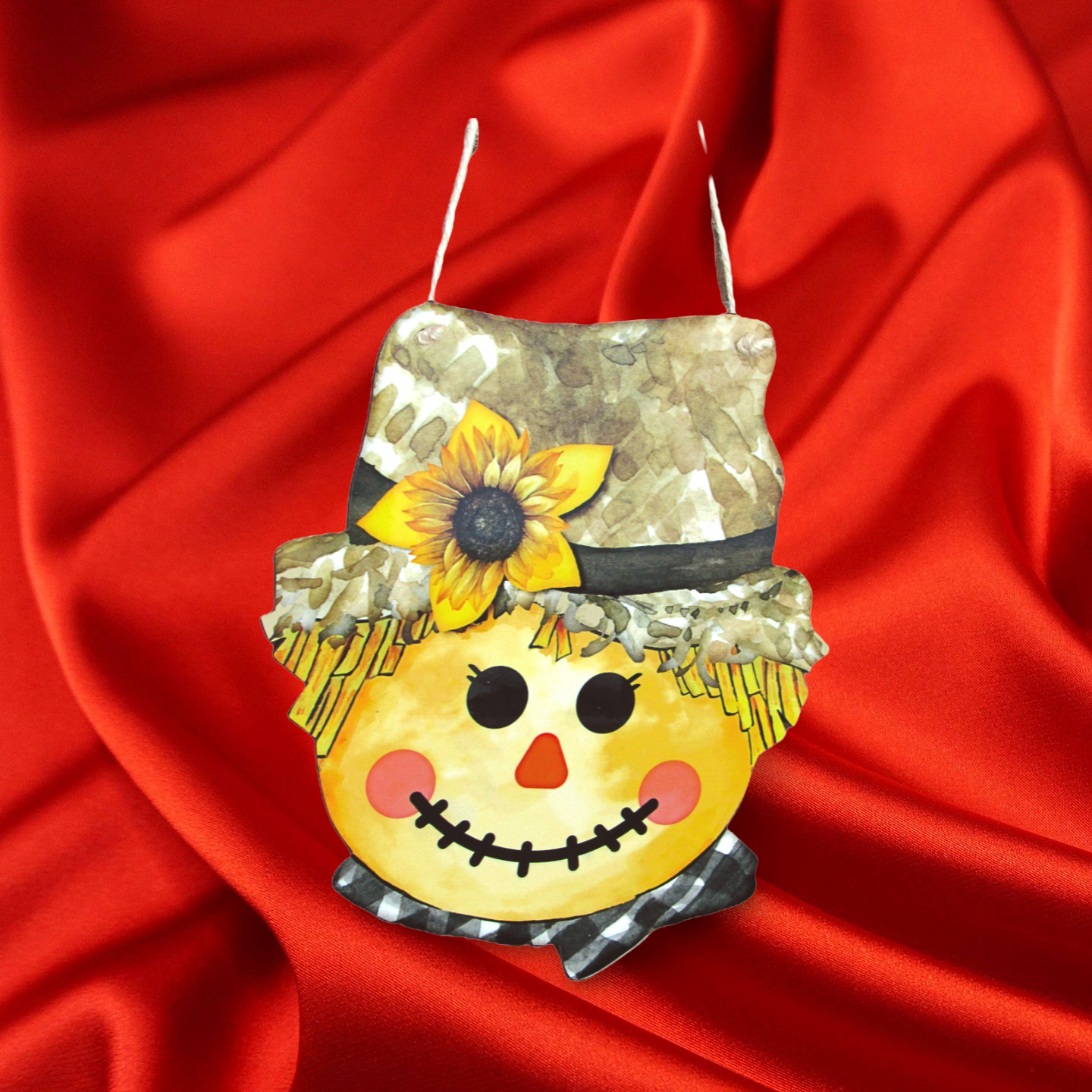 Scarecrow Head Shaped Sublimated Door Hanger