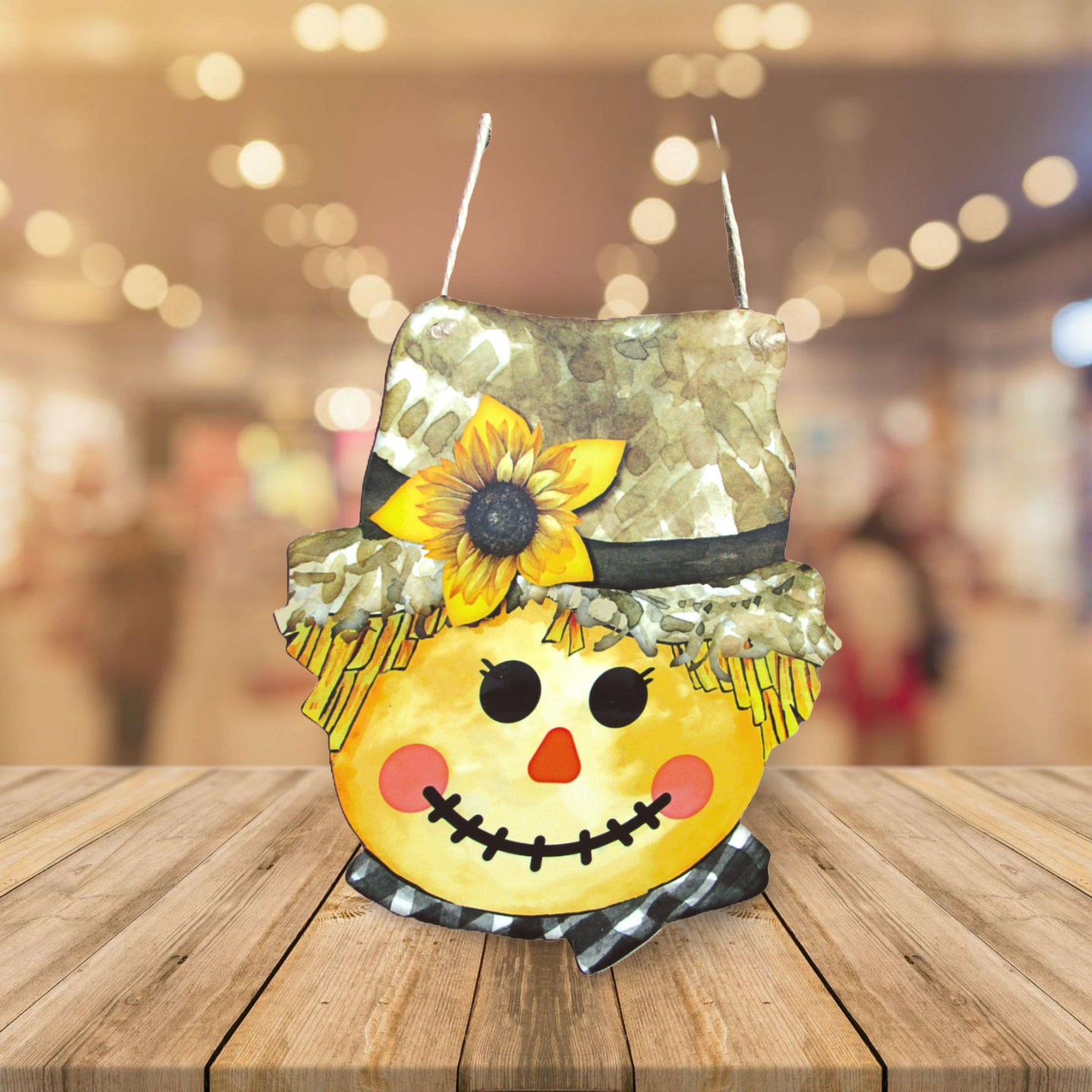 Scarecrow Head Shaped Sublimated Door Hanger