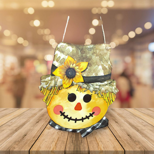 Scarecrow Head Shaped Sublimated Door Hanger