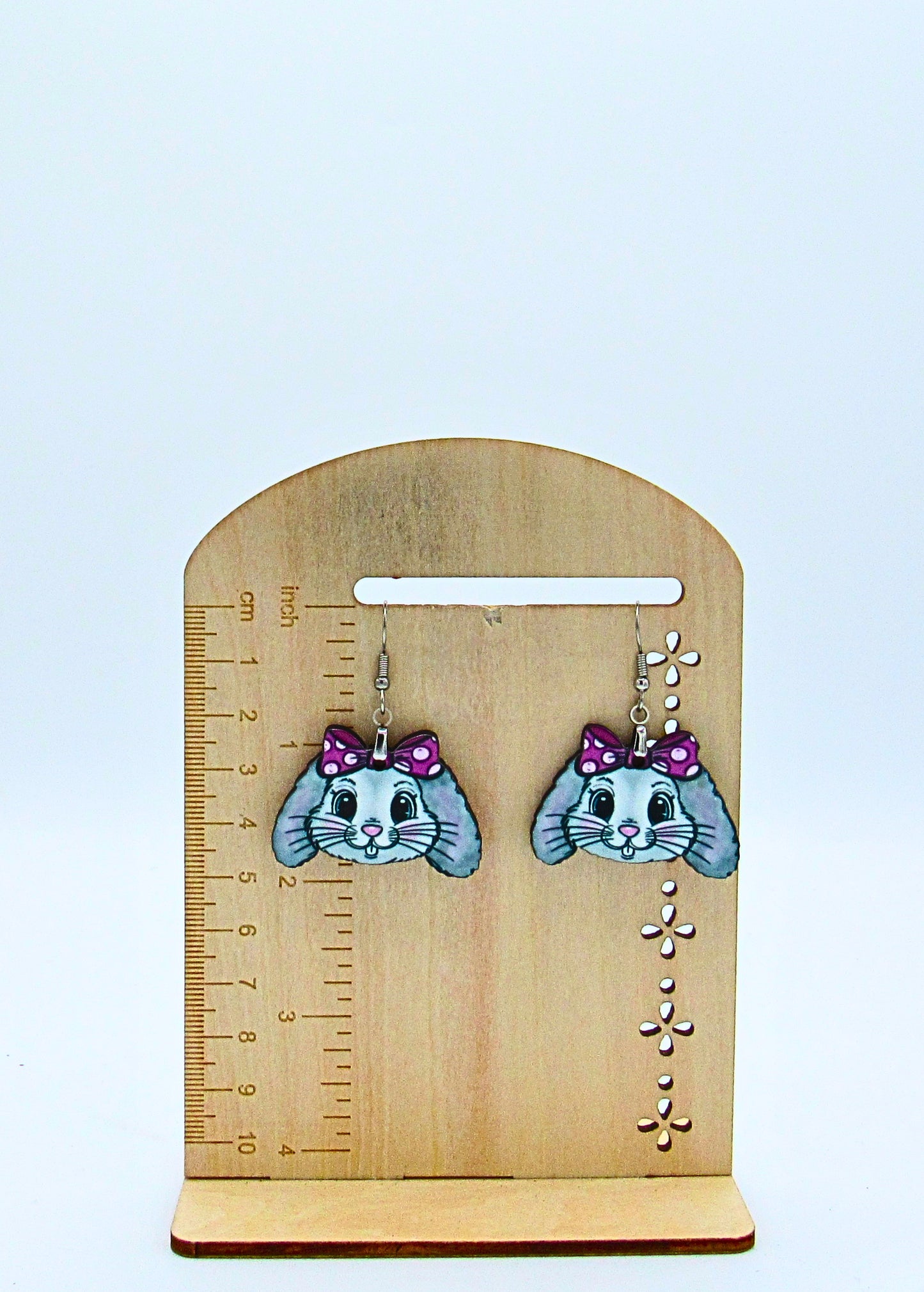 MDF- Bunny Head Shaped Sublimated Earrings 1.5 inch