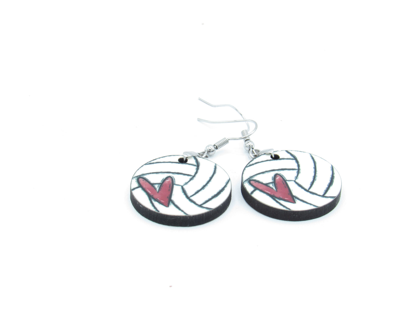 Custom Sports Ball Earrings, 1 Inch Round MDF Sublimation Jewelry