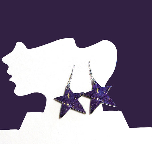 Star Shaped Sublimated Earrings