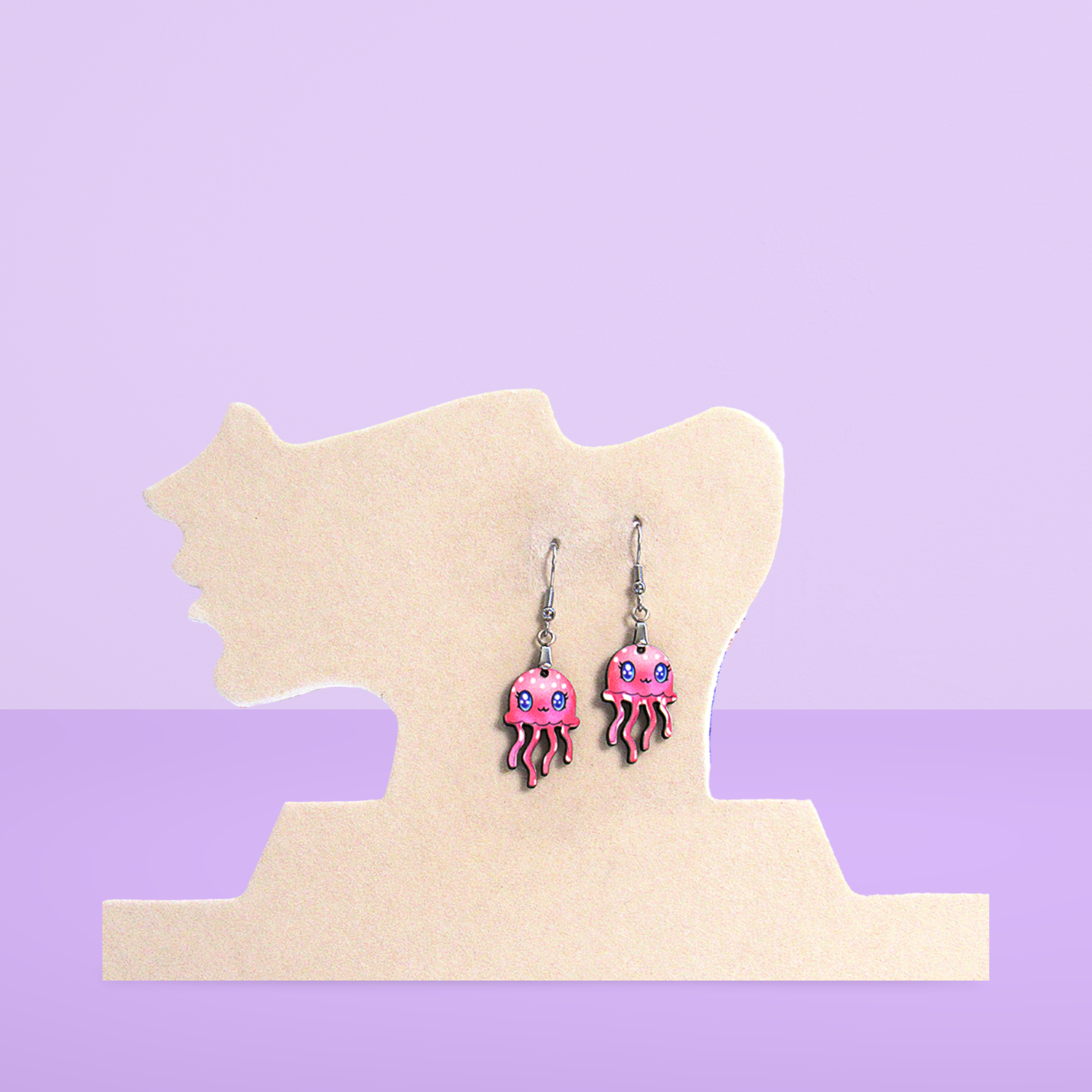 Jellyfish shaped Sublimated Earrings 1 inch