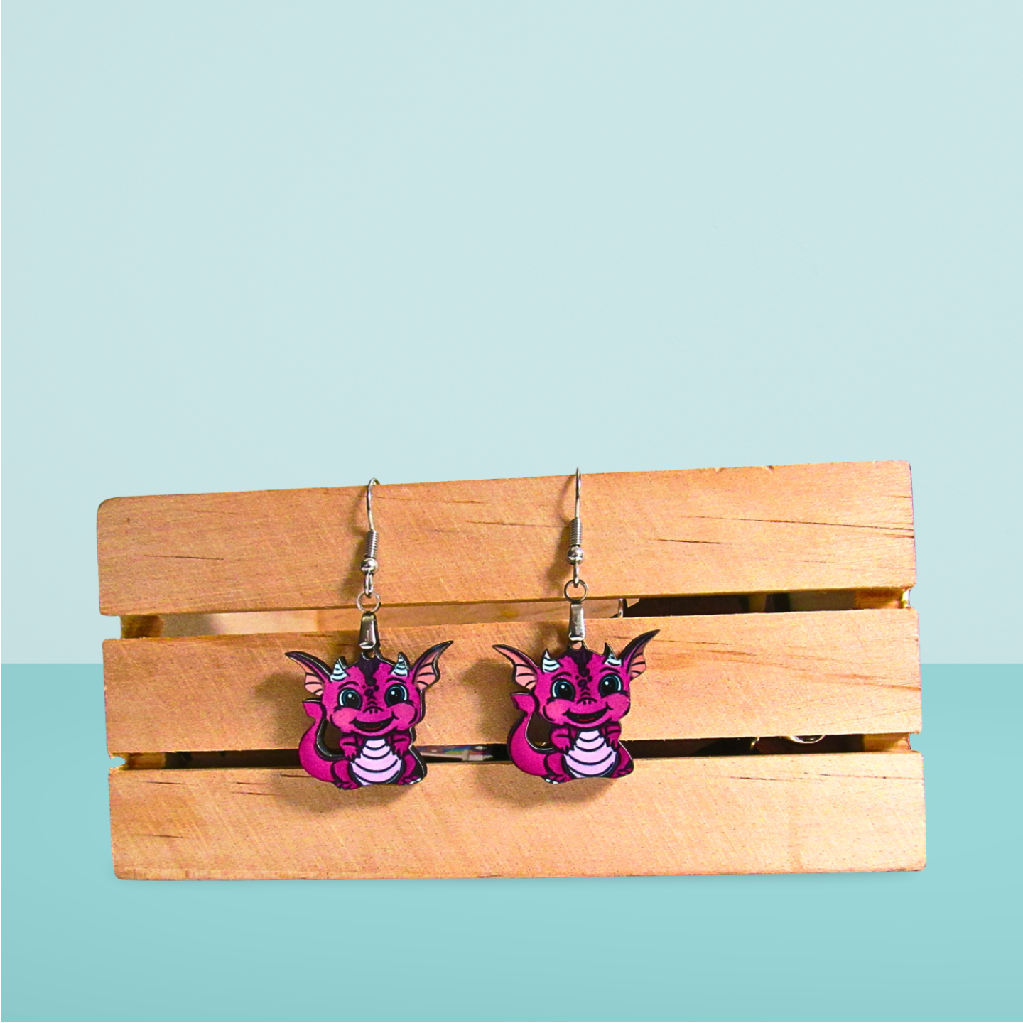 Dragon Shaped Sublimated Earrings