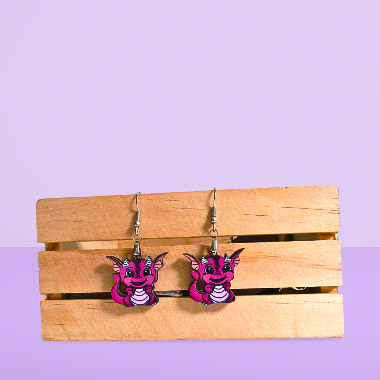 Dragon Shaped Sublimated Earrings