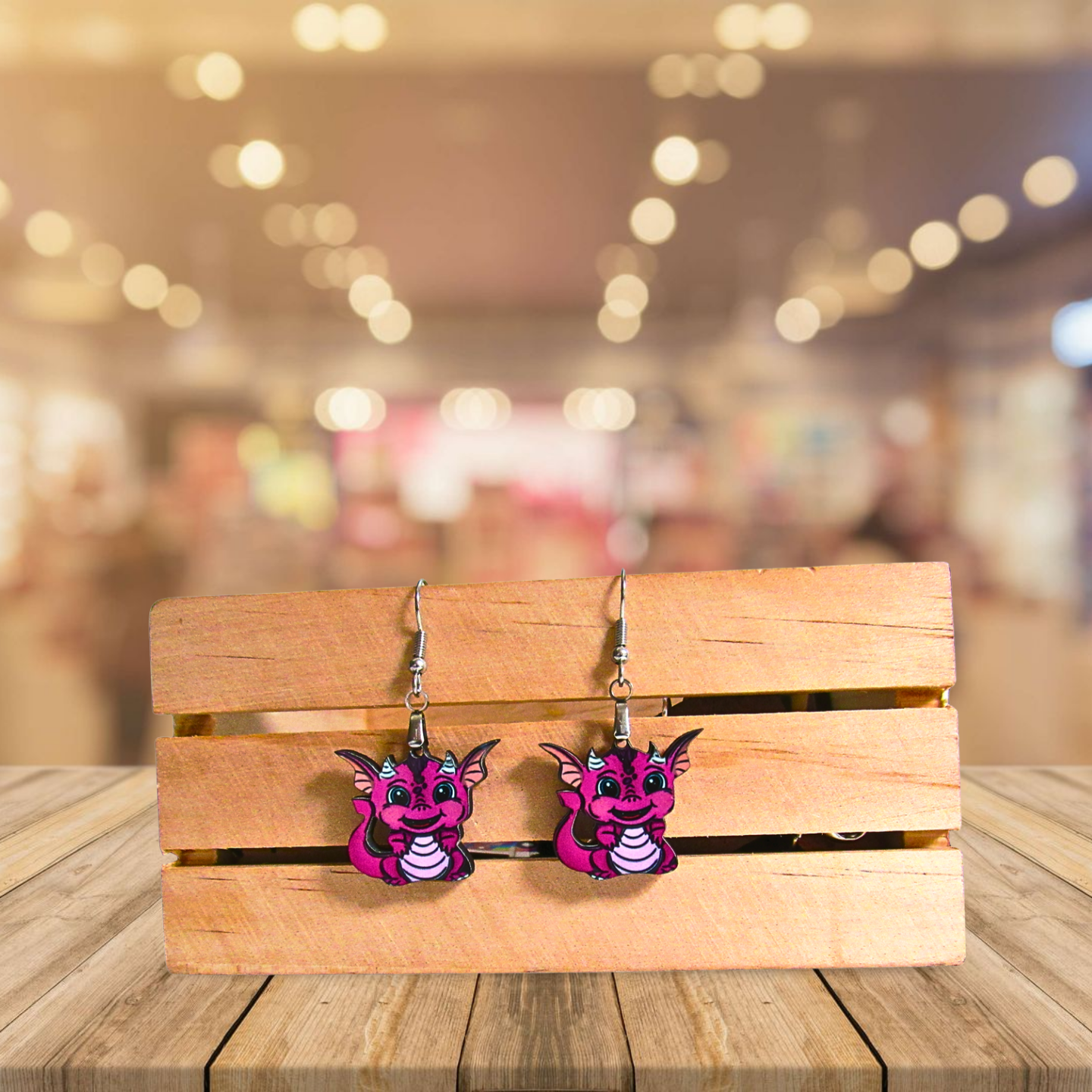 Dragon Shaped Sublimated Earrings