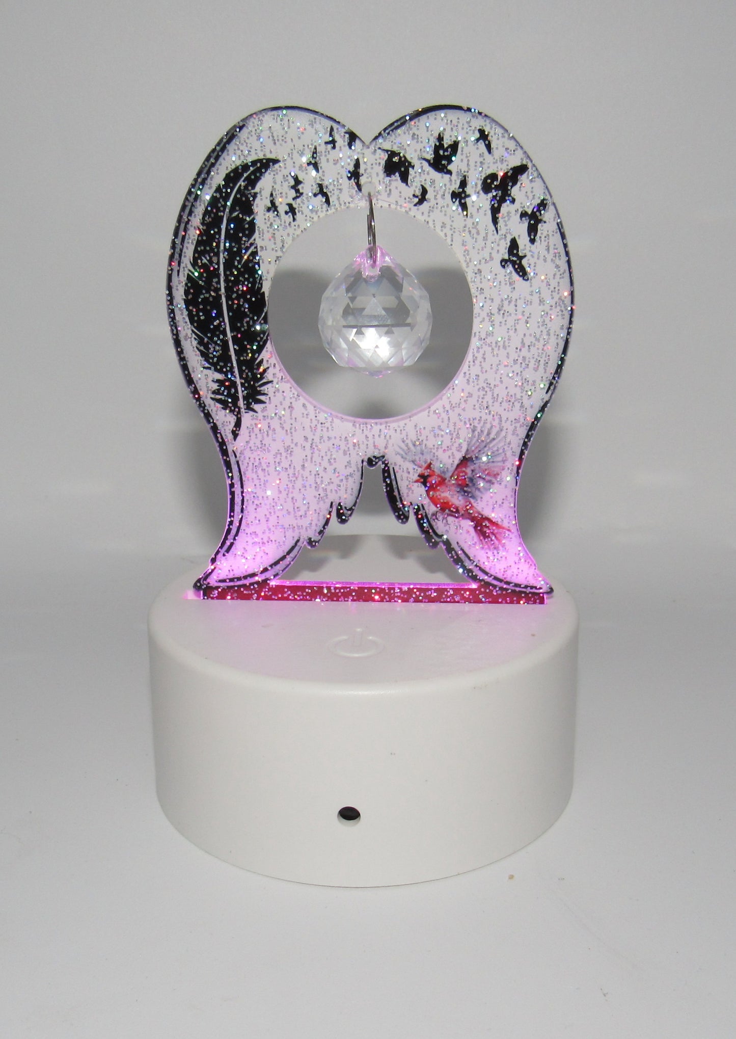Glitter Acrylic Angel Wing Light