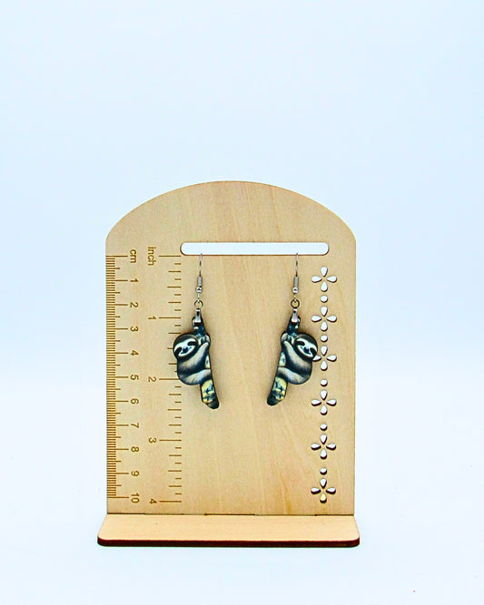 MDF- Sloth Shaped Sublimated Earrings 1 inch