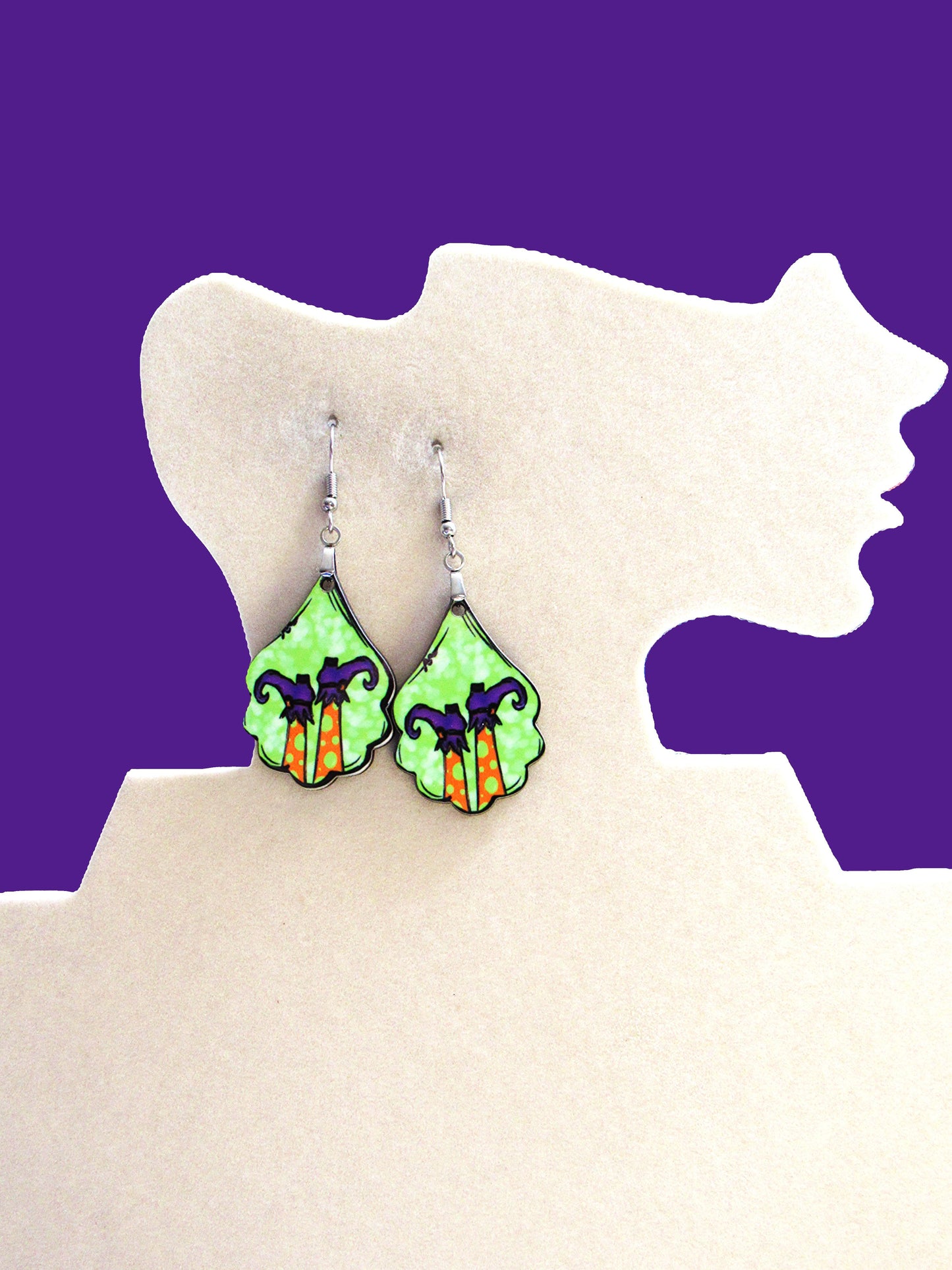 Fancy Teardrop Shaped Sublimated Earrings