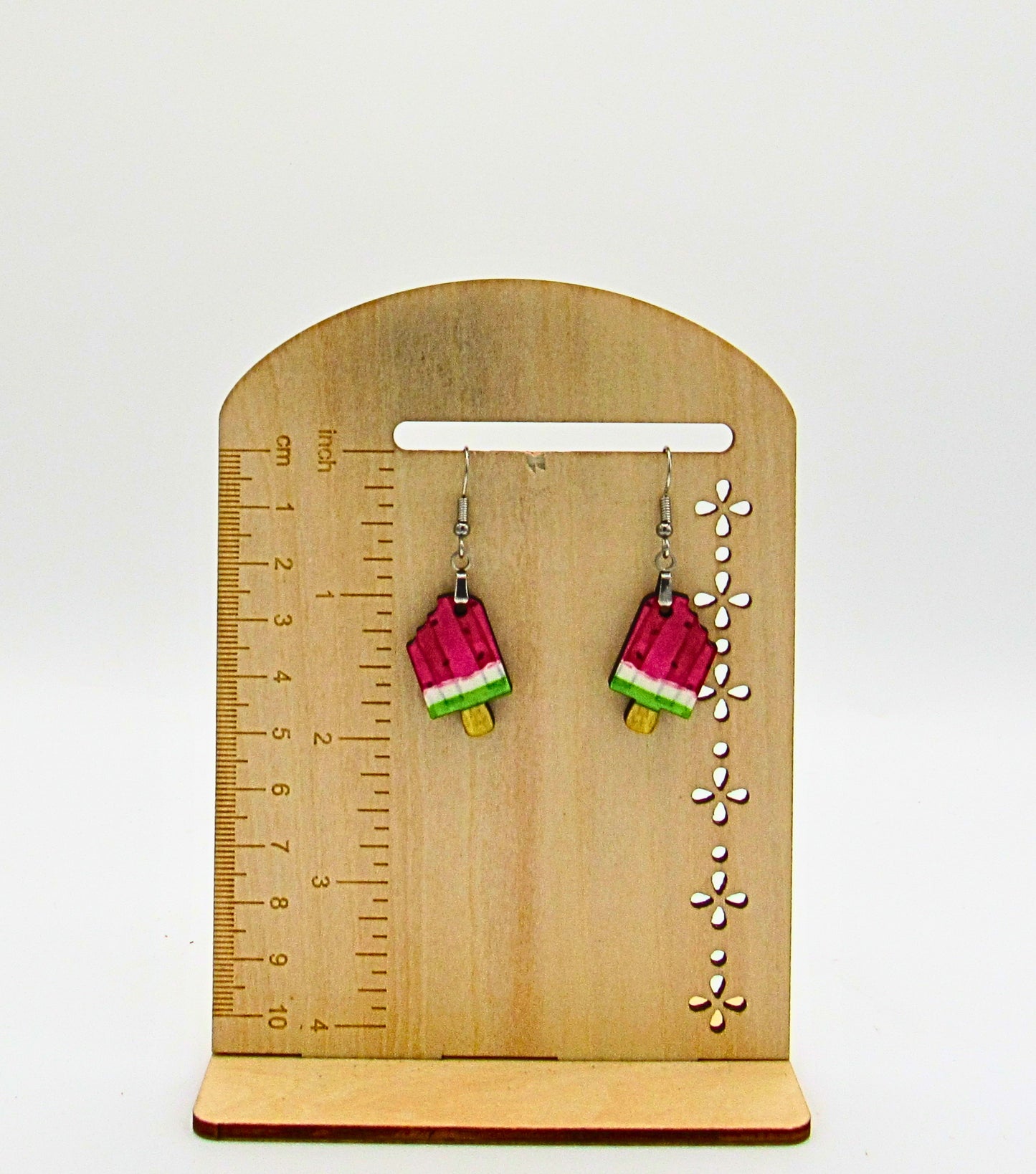 MDF-Popsicle  Shaped Sublimated Earrings 1 inch