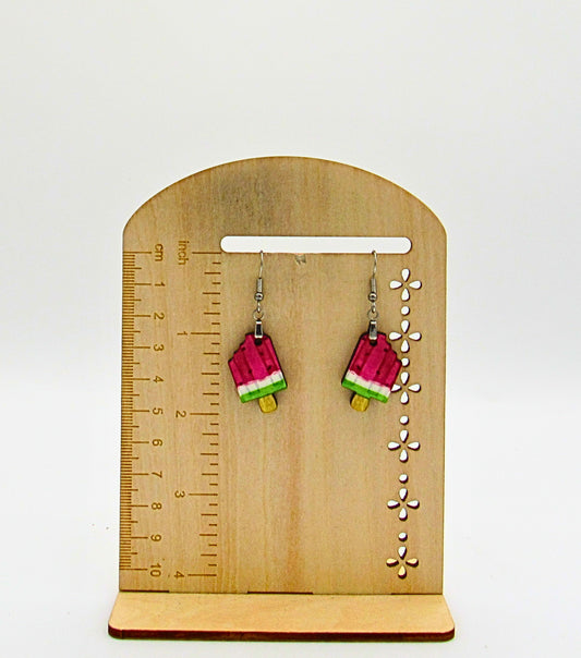 MDF-Popsicle  Shaped Sublimated Earrings 1 inch
