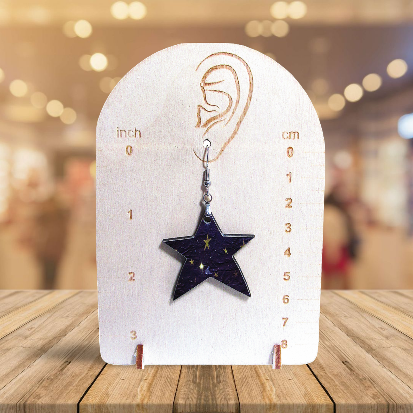 Star Shaped Sublimated Earrings