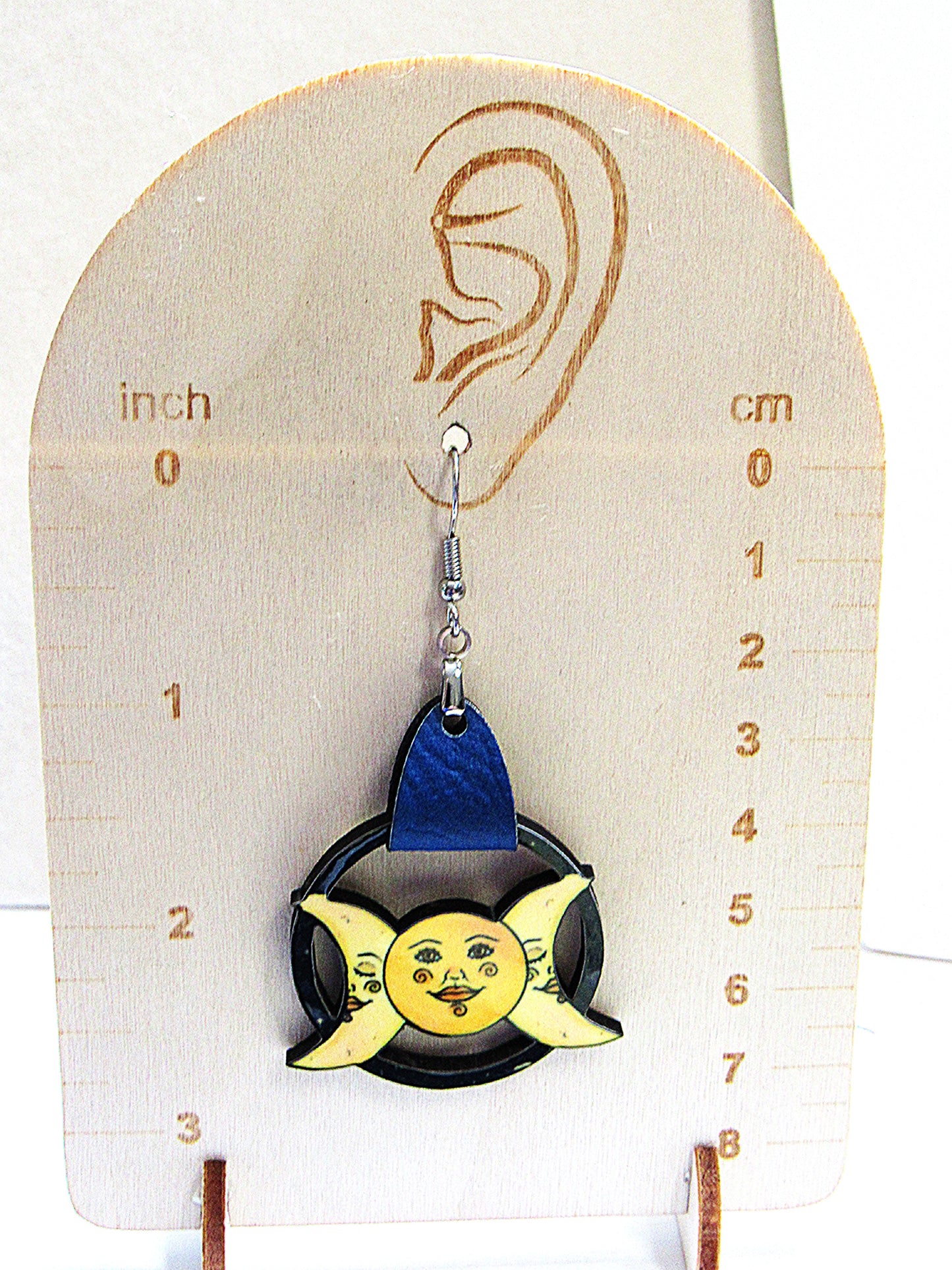 Round Celestial  Shaped Sublimated Earrings 1.5 inch