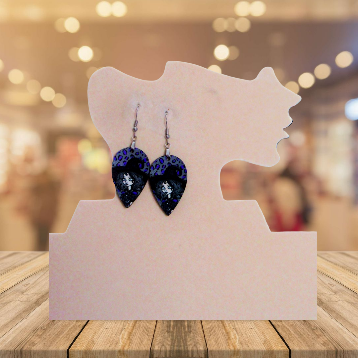 Reverse Teardrop Shaped Sublimated Earrings 1.5 inch