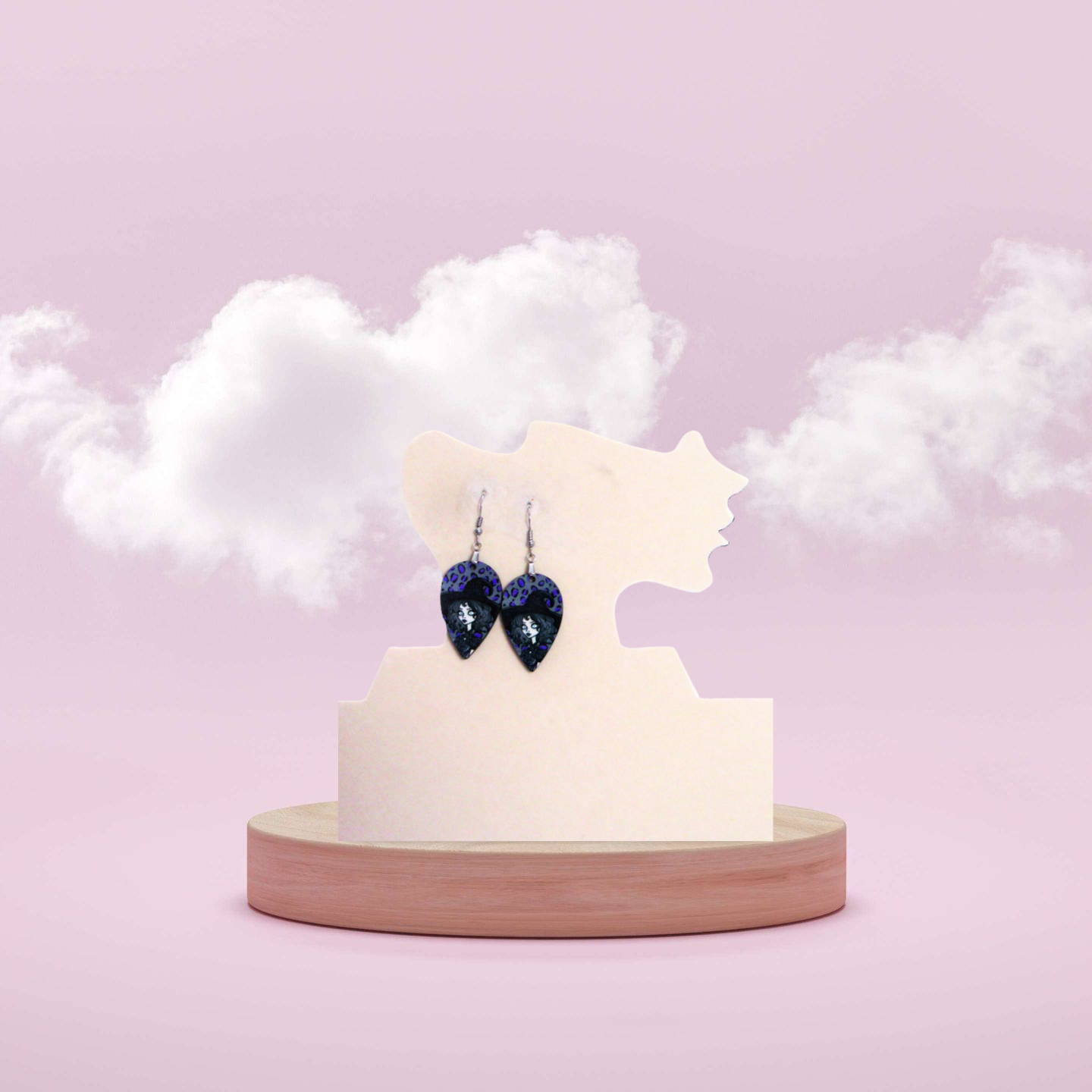 Reverse Teardrop Shaped Sublimated Earrings 1.5 inch