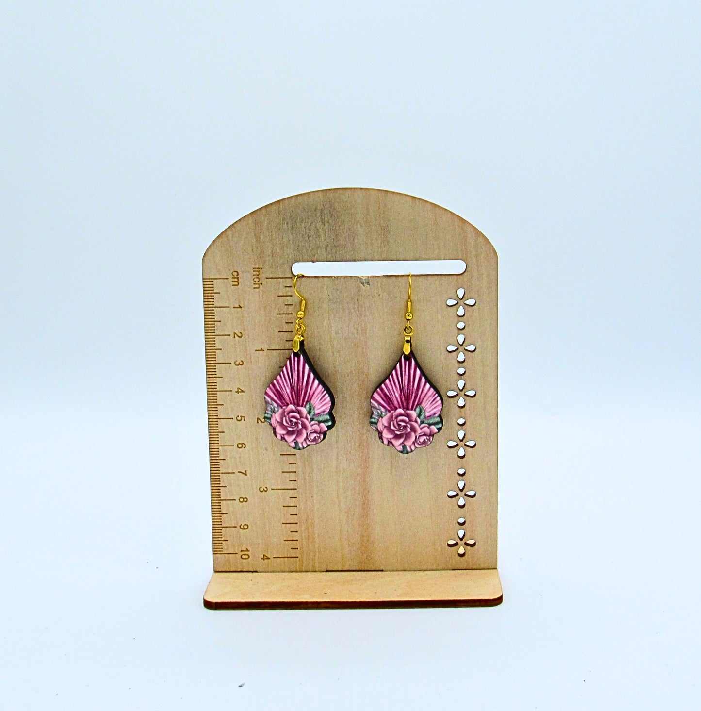 MDF-Fancy Teardrop Shaped Sublimated Earrings 1.5 inch