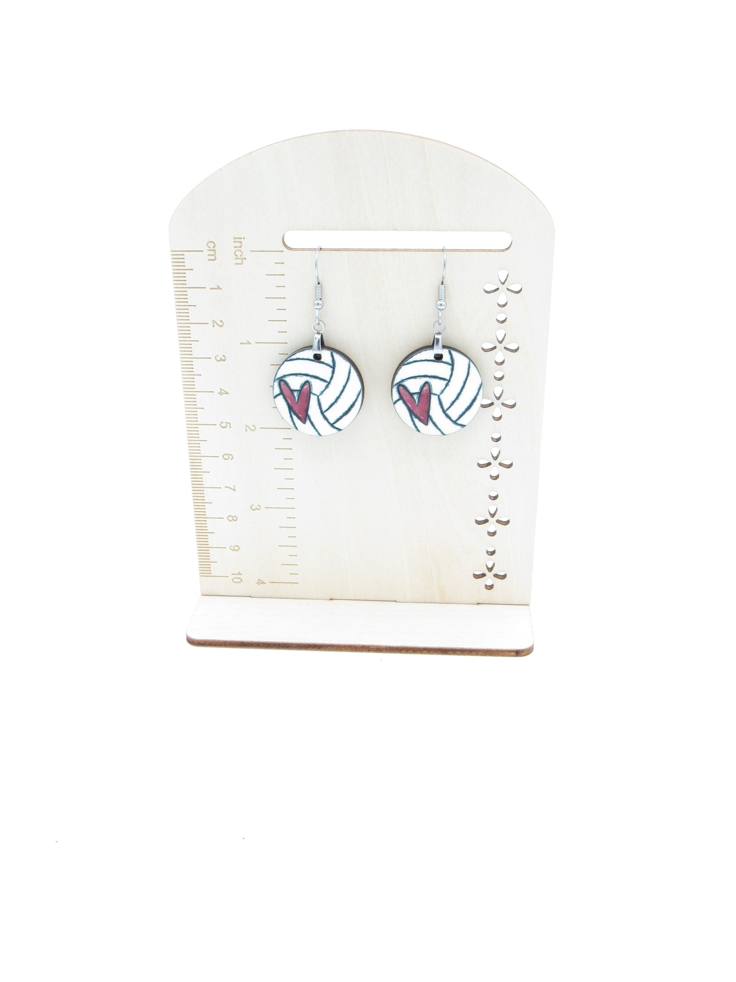 Custom Sports Ball Earrings, 1 Inch Round MDF Sublimation Jewelry