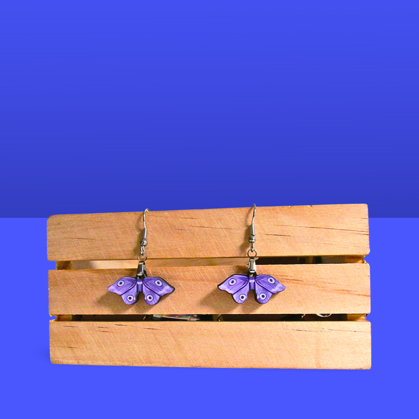 Moth Shaped Sublimated Earrings 1 inch