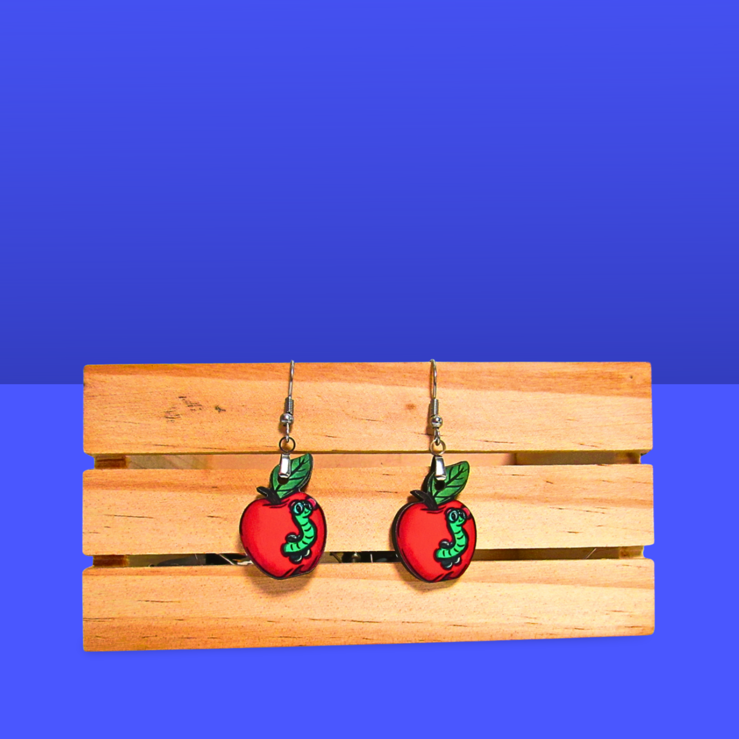 Apple Shaped Sublimated Earring 1 inch