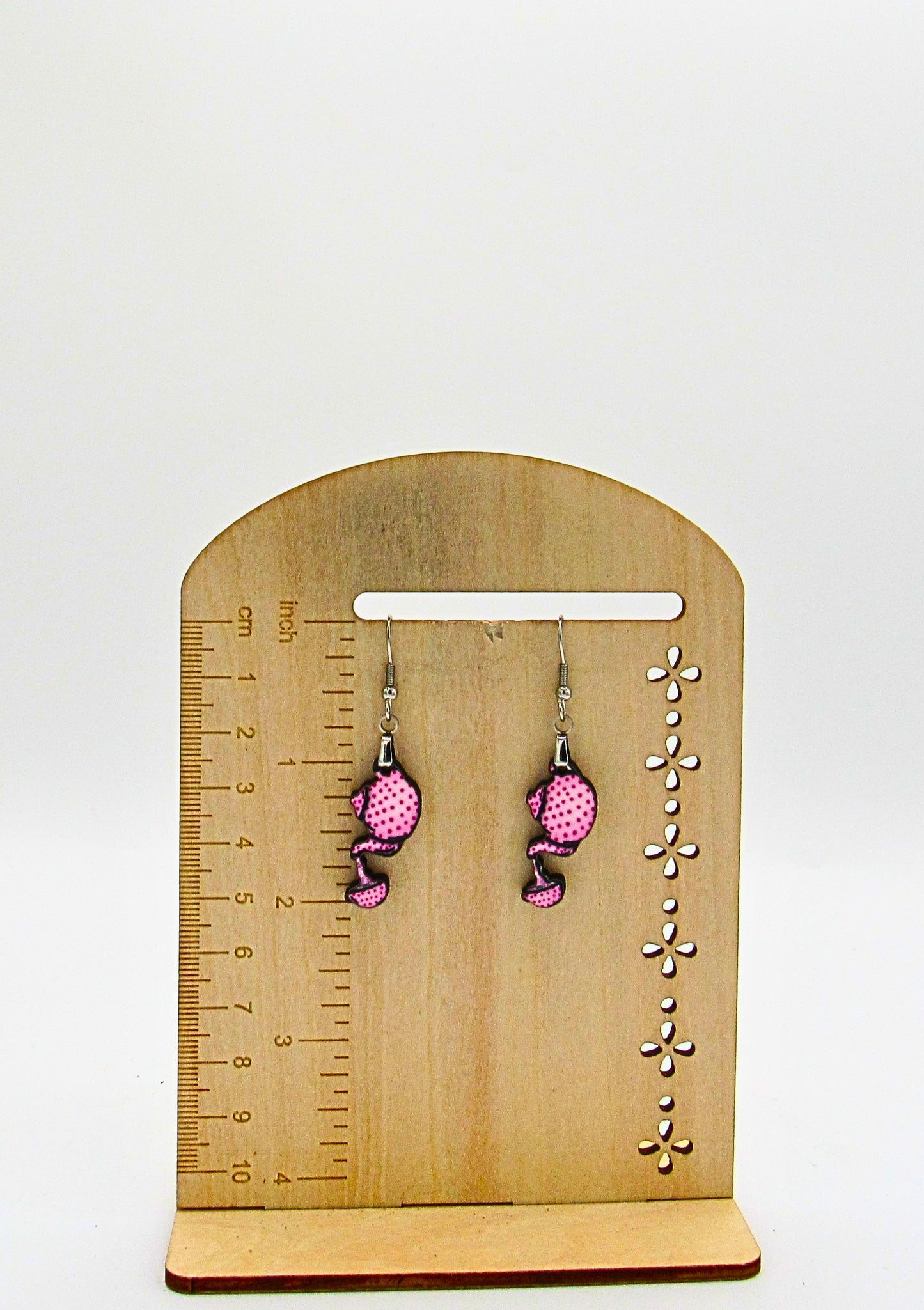 MDF-Teapot Shaped Sublimated Earrings 1 inch