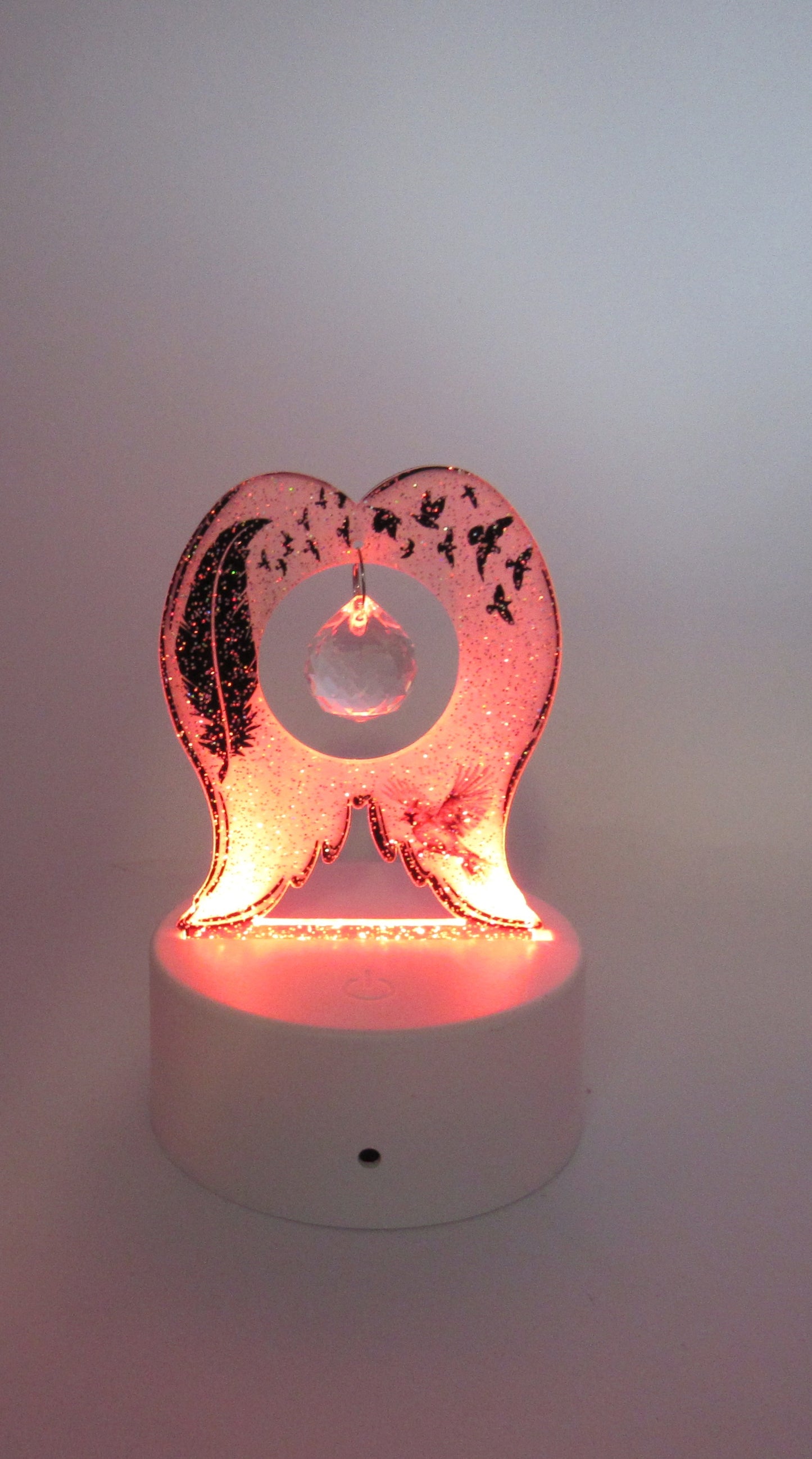 Glitter Acrylic Angel Wing Light