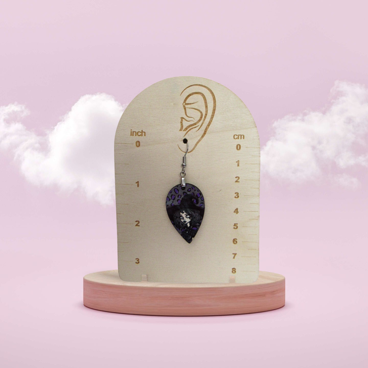 Reverse Teardrop Shaped Sublimated Earrings 1.5 inch