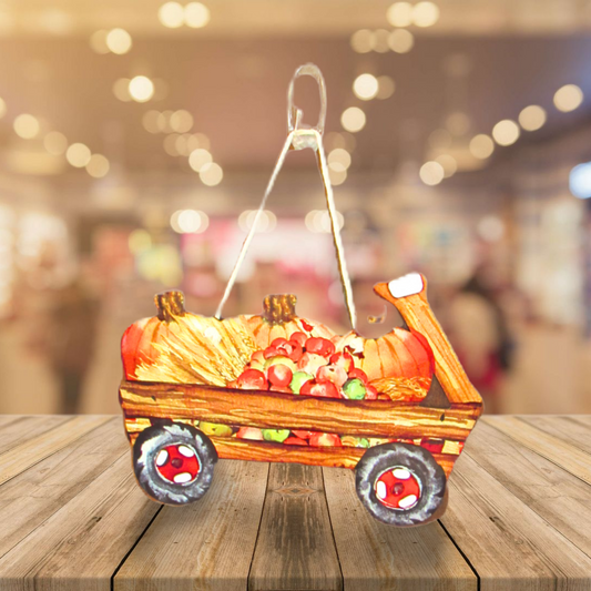 Wagon Shaped Sublimated Door Hanger