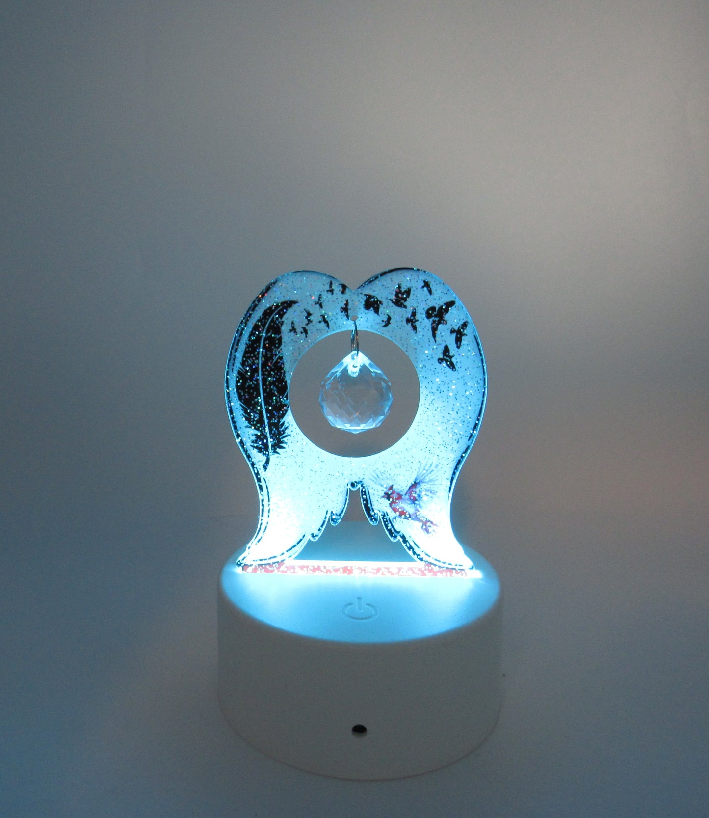 Glitter Acrylic Angel Wing Light