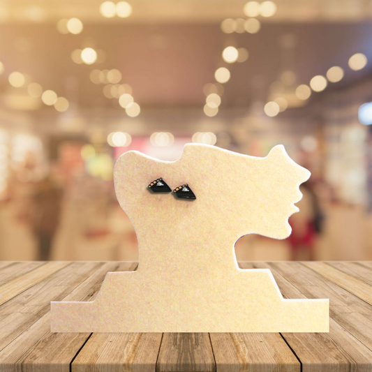 Pie Slice Shaped Sublimated Stud Earrings