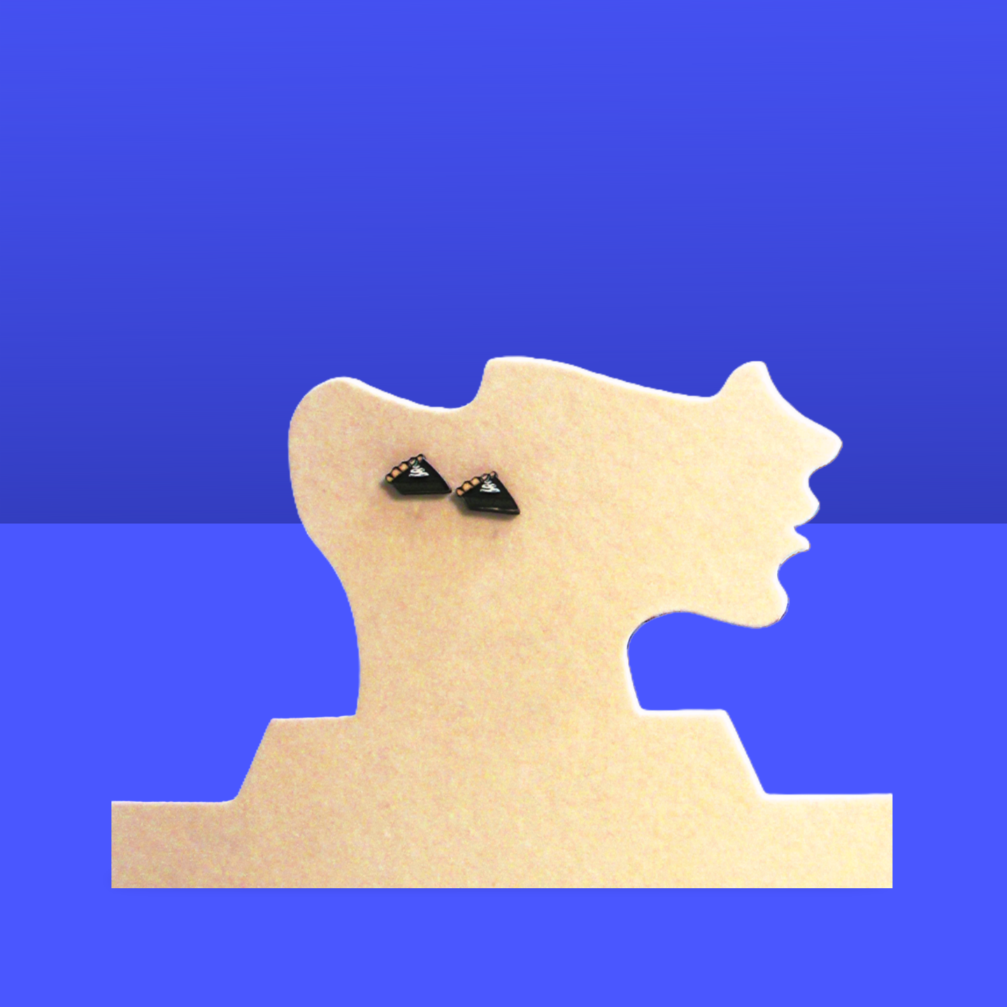Pie Slice Shaped Sublimated Stud Earrings