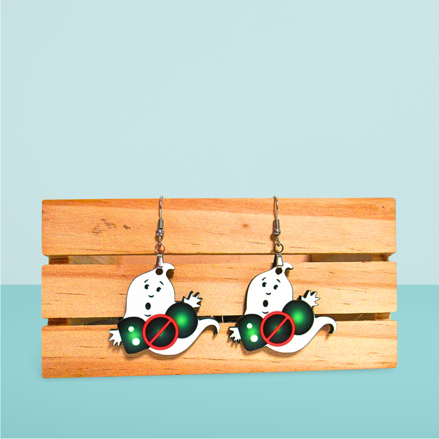 Boo Ghost Shaped Sublimated Earrings