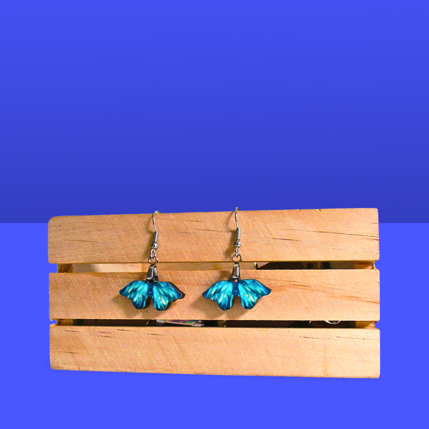 Moth Shaped Sublimated Earrings 1 inch