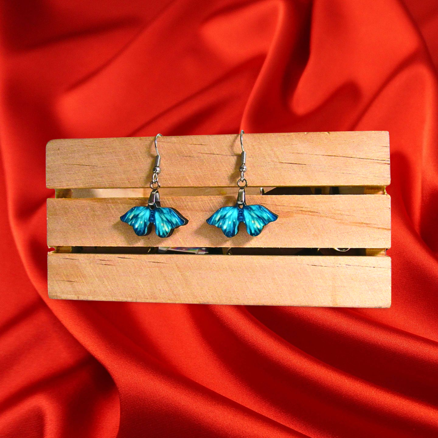 Moth Shaped Sublimated Earrings 1 inch