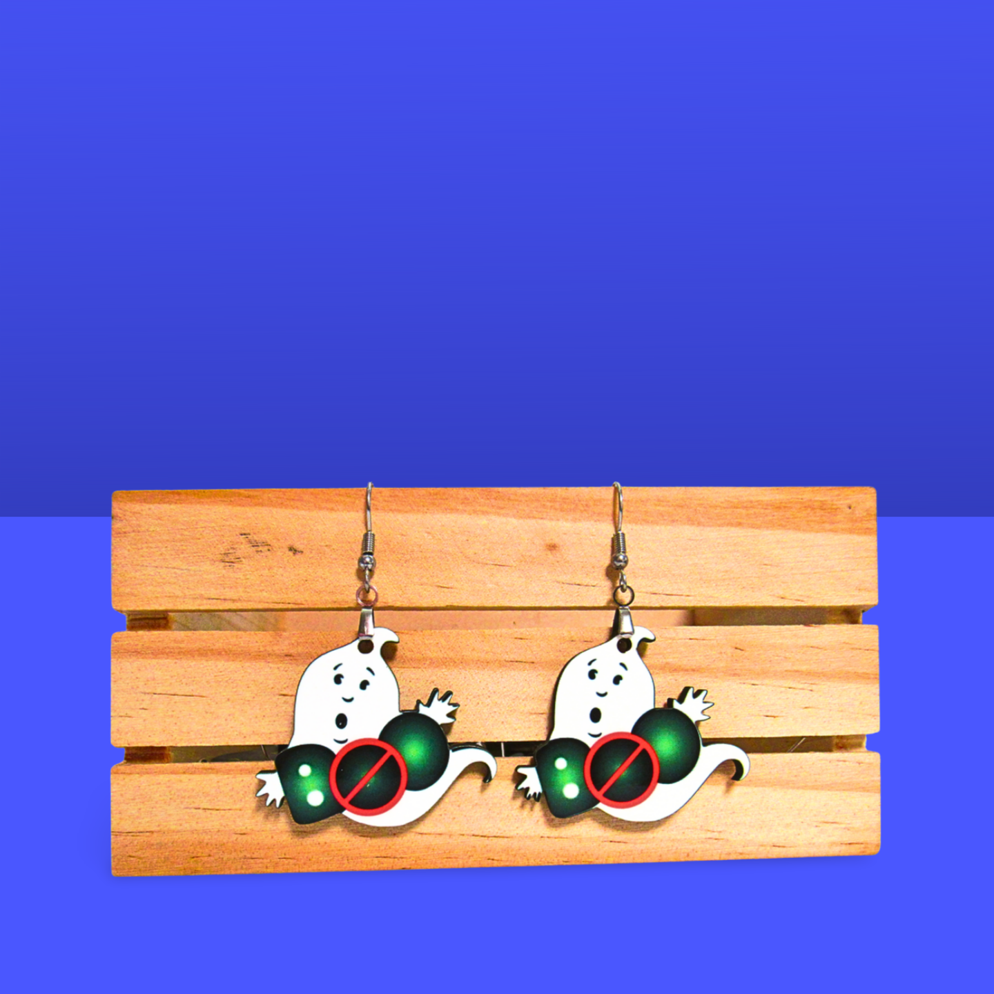 Boo Ghost Shaped Sublimated Earrings