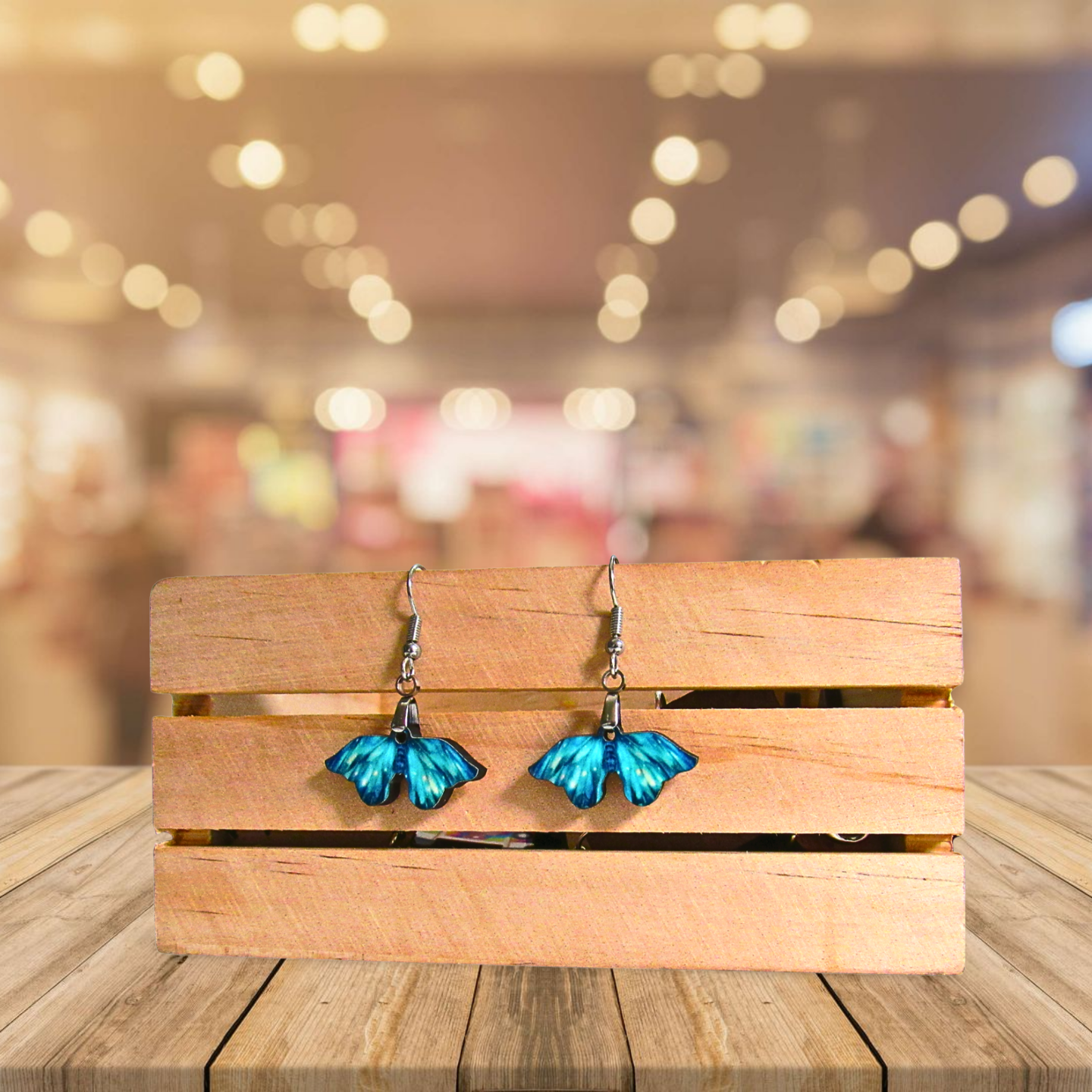 Moth Shaped Sublimated Earrings 1 inch