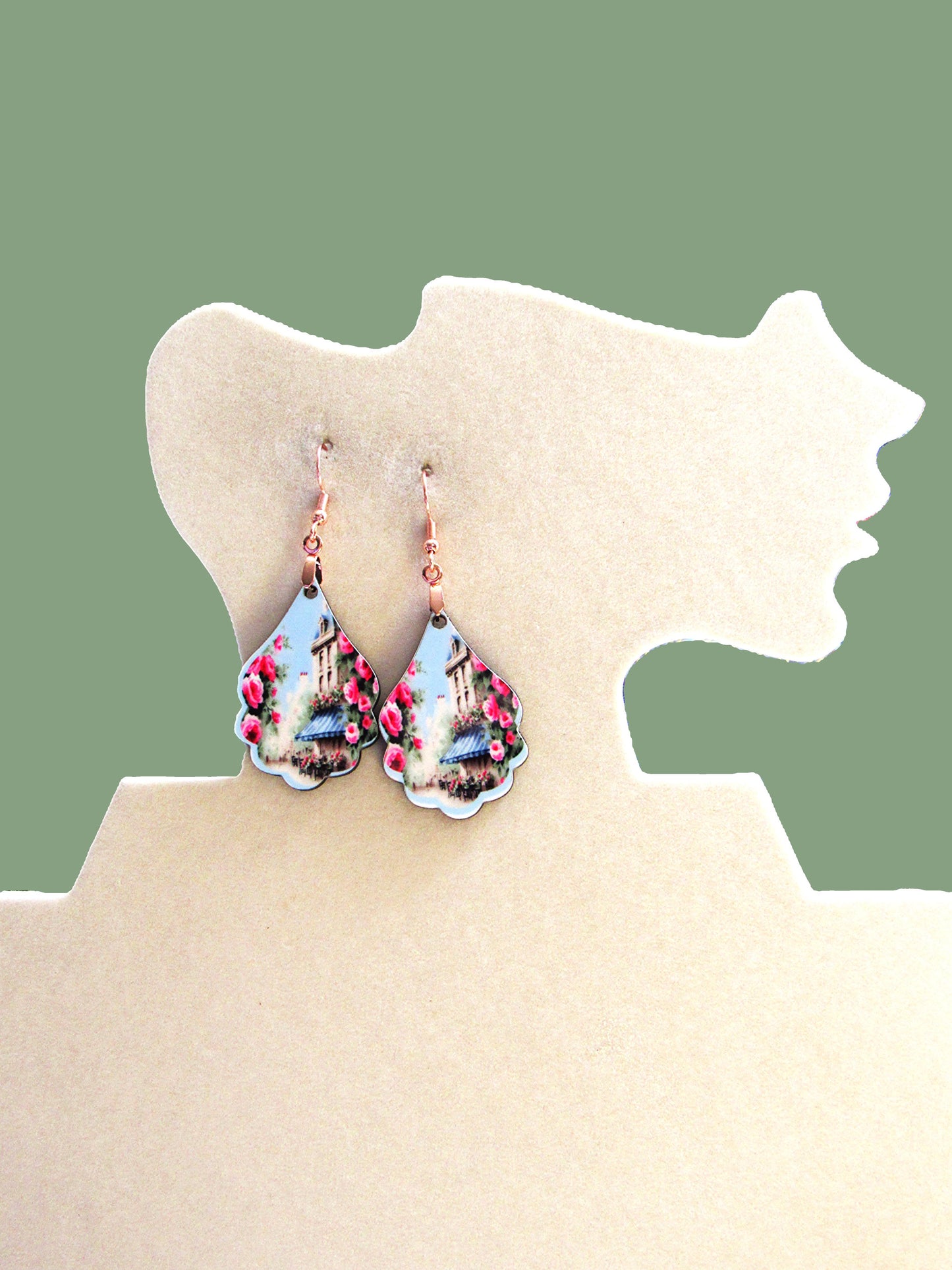 Fancy Teardrop Shaped Sublimated Earrings