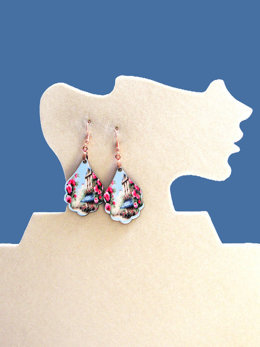 Fancy Teardrop Shaped Sublimated Earrings