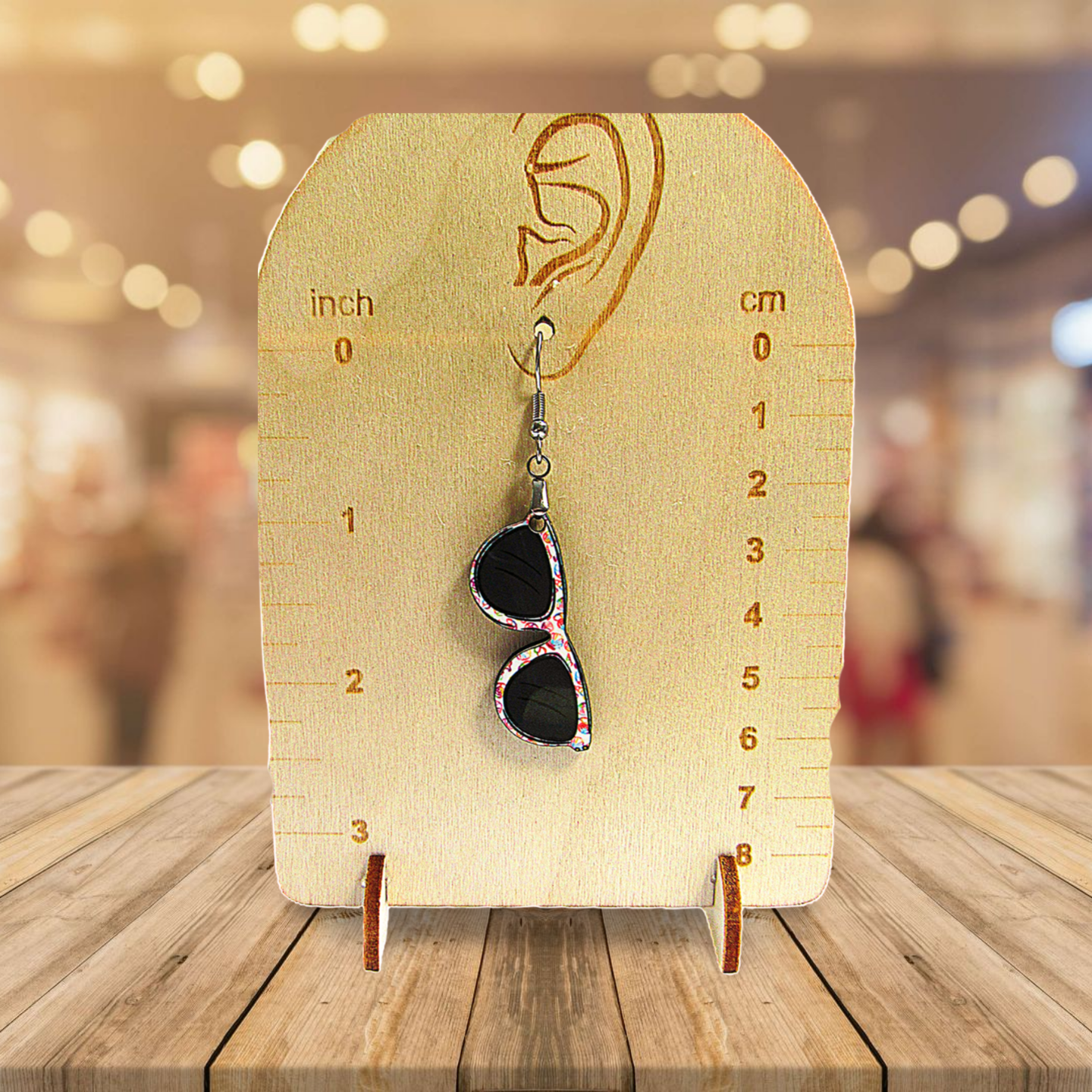 Sunglass Shaped Sublimated Earrings