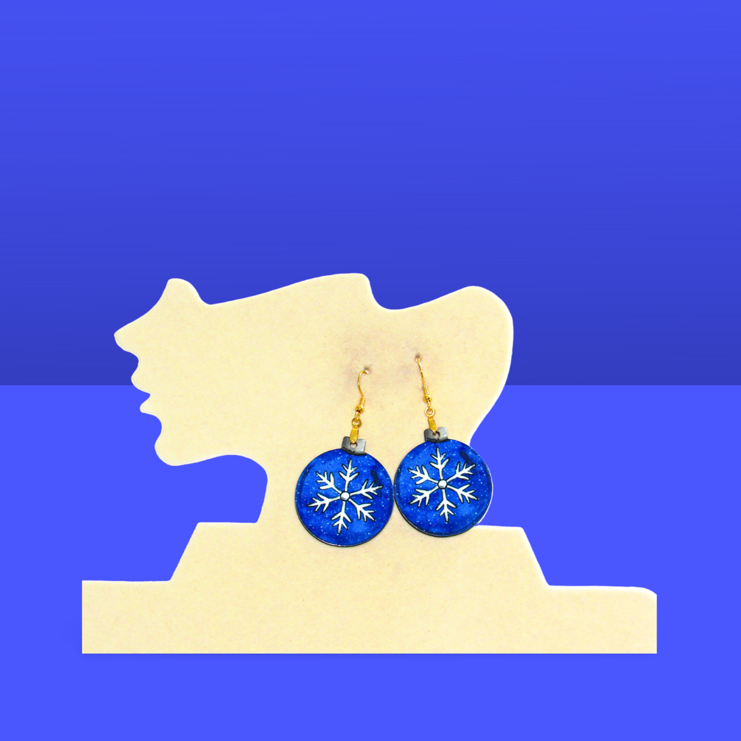 Ornament Shaped Sublimated Earrings