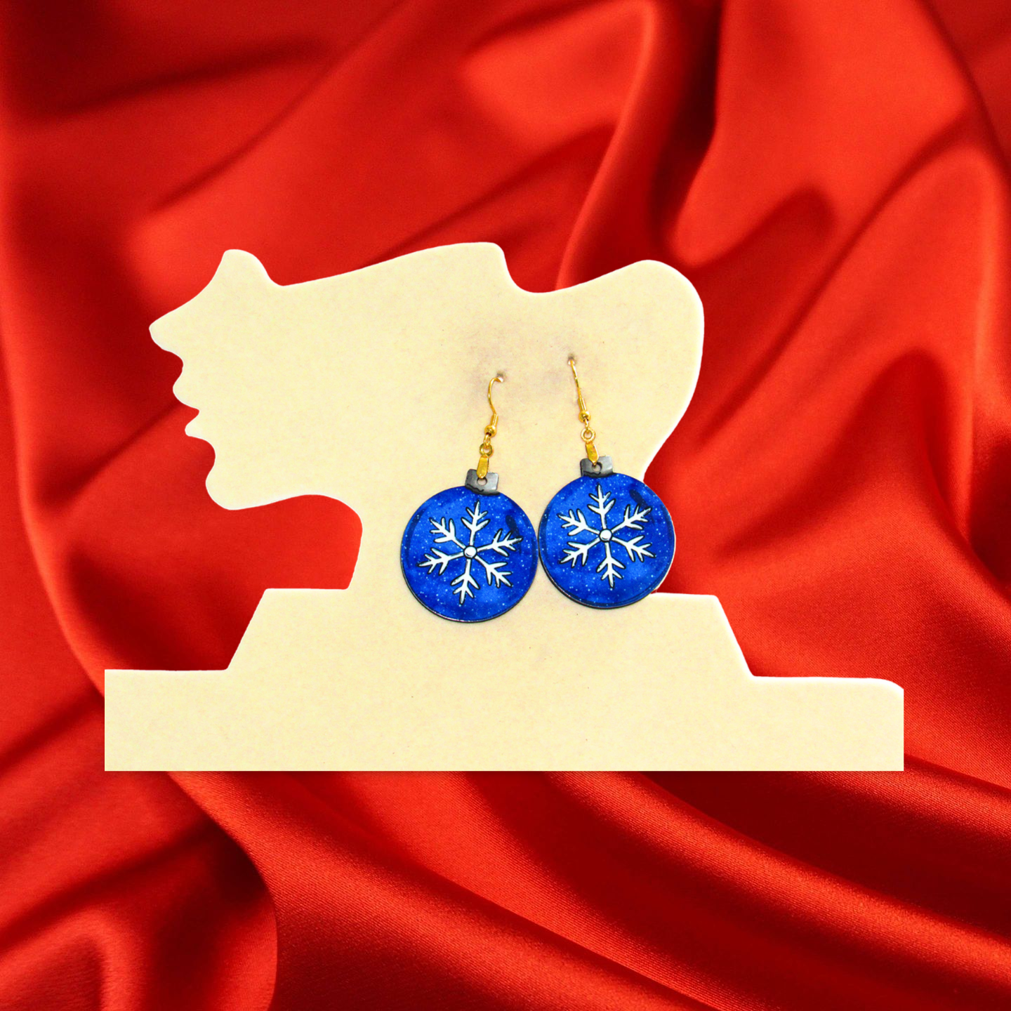 Ornament Shaped Sublimated Earrings