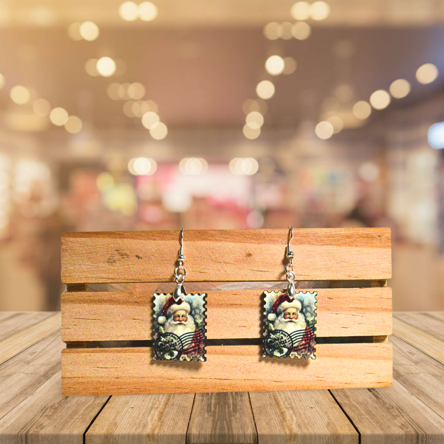 Stamp Shaped Sublimated Earrings 1 inch