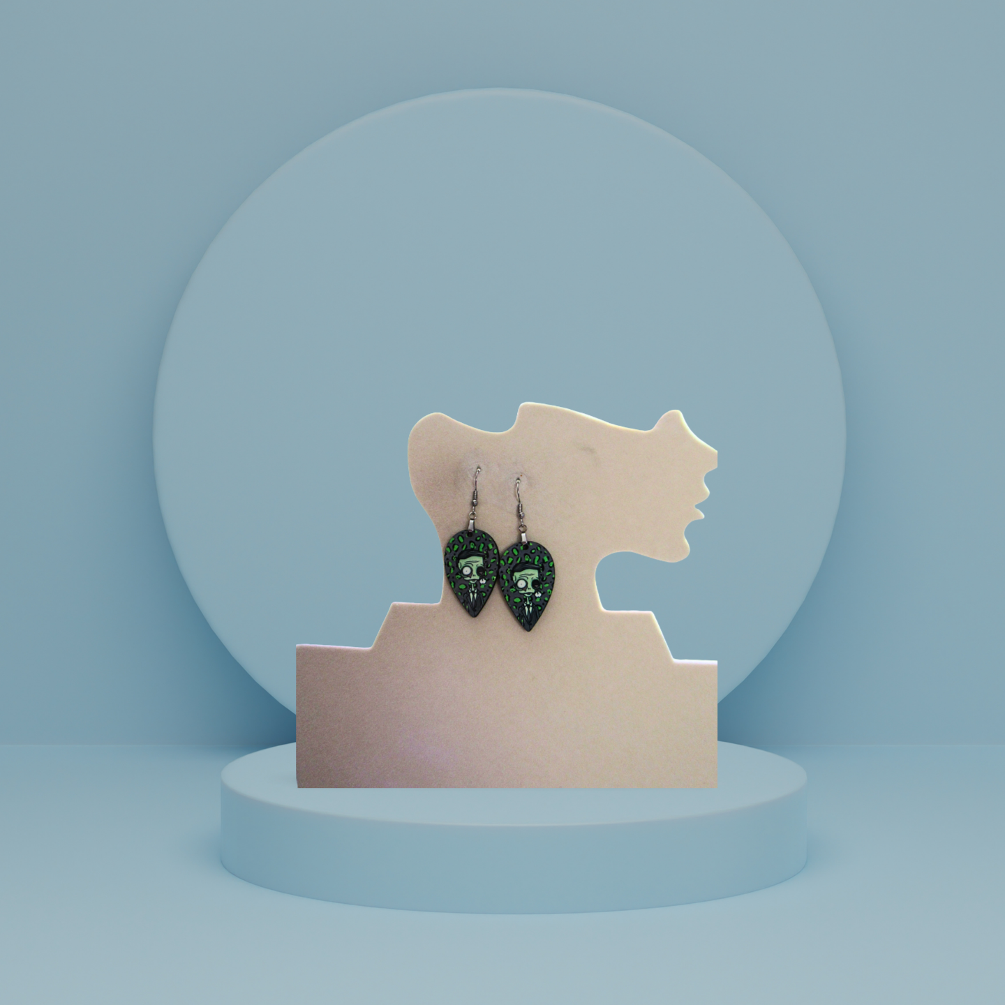 Reverse Teardrop Shaped Sublimated Earrings 1.5 inch