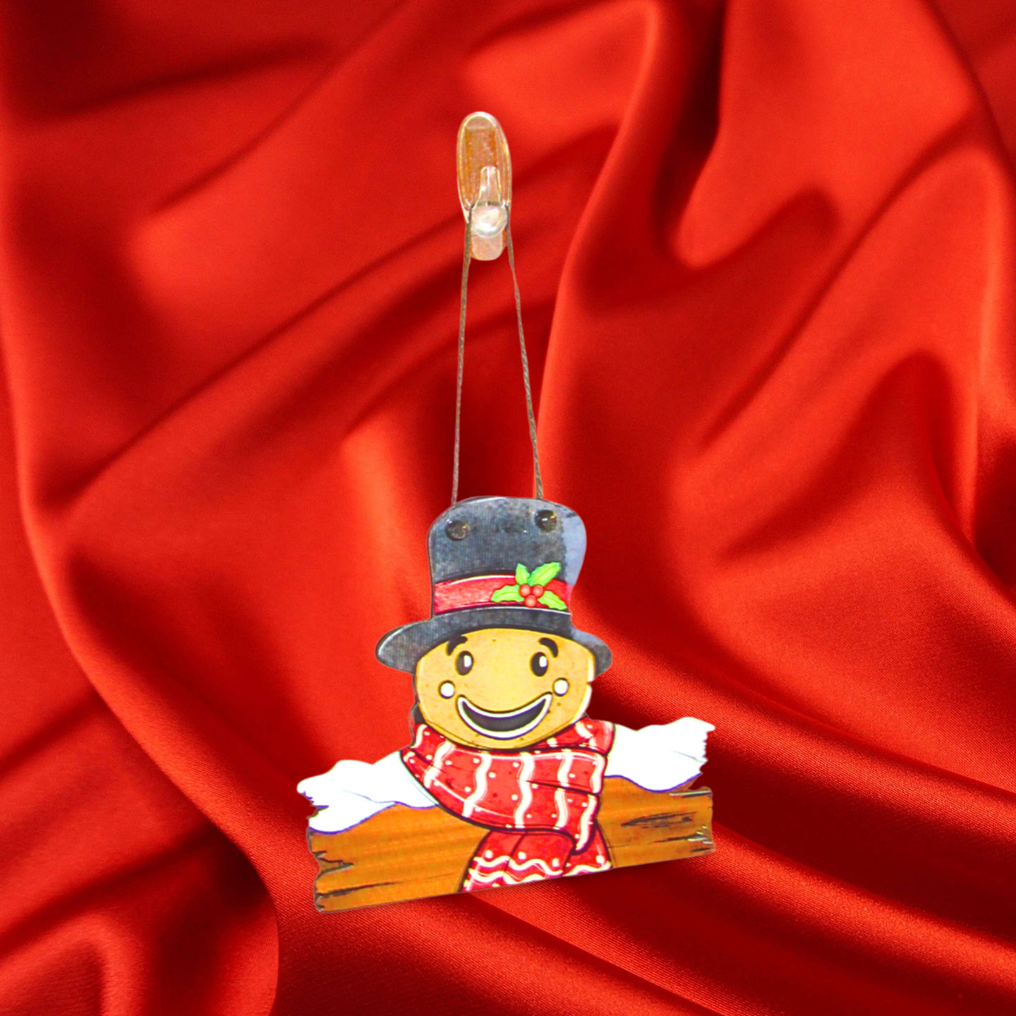 Gingerbread Man with Sign Shaped Sublimated Door Hanger